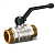 Кран шаровой LD Pride 1/2", НР, черн. рычаг, никель